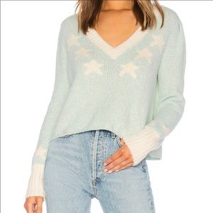 NWOT Wildfox Star Girl Ace Sweater Honolulu Blue